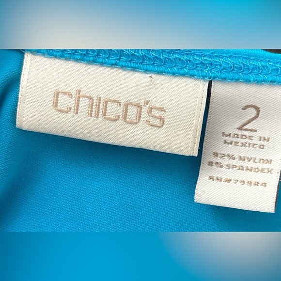 Chico’s Blue Sleeveless Blouse Women’s Size 2 - Picture 3 of 3
